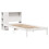 VidaXL vidaXL Bookcase Bed without Mattress Bed White Small Single Solid Wood Pine 3