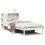 VidaXL vidaXL Bookcase Bed without Mattress Bed White Small Single Solid Wood Pine 2