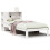 VidaXL vidaXL Bookcase Bed without Mattress Bed White Small Single Solid Wood Pine 2