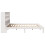 VidaXL vidaXL Bookcase Bed without Mattress Bed White Super King Solid Wood Pine 7