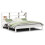 VidaXL vidaXL Bookcase Bed without Mattress Bed White Super King Solid Wood Pine 2