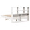 VidaXL vidaXL Bookcase Bed without Mattress Bed Base White 160x200cm Solid Wood Pine 6