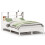 VidaXL vidaXL Bookcase Bed without Mattress Bed Base White 160x200cm Solid Wood Pine 1
