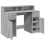 VidaXL vidaXL Desk with LED Lights Writing Working Table Grey Sonoma Engineered Wood 9