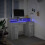 VidaXL vidaXL Desk with LED Lights Writing Working Table Grey Sonoma Engineered Wood 5