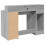 VidaXL vidaXL Desk with LED Lights Writing Working Table Grey Sonoma Engineered Wood 8