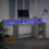 VidaXL vidaXL Desk with LED Lights Writing Working Table Grey Sonoma Engineered Wood 5