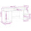 VidaXL vidaXL Desk with LED Lights Writing Working Table Grey Sonoma Engineered Wood 4