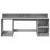VidaXL vidaXL Desk with LED Lights Writing Working Table Grey Sonoma Engineered Wood 6