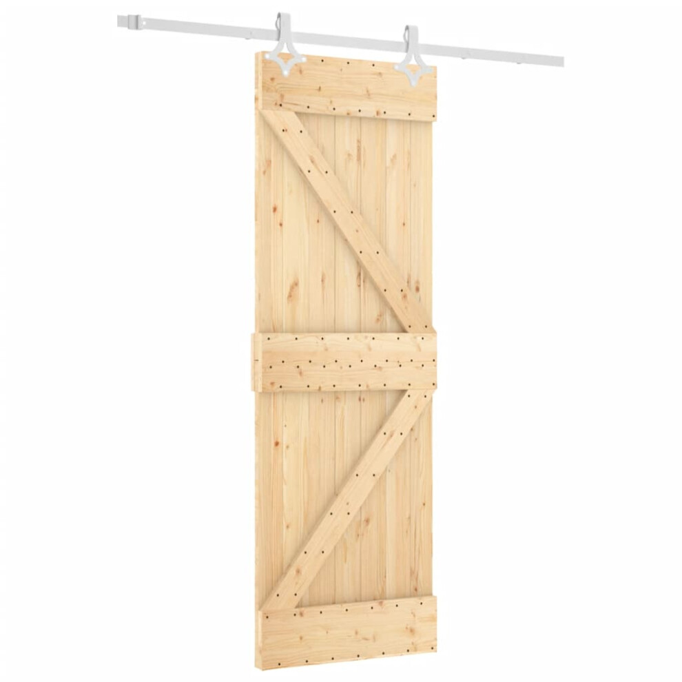 vidaXL Sliding Door with Hardware Set Interior Door Barn Door Solid Wood Pine