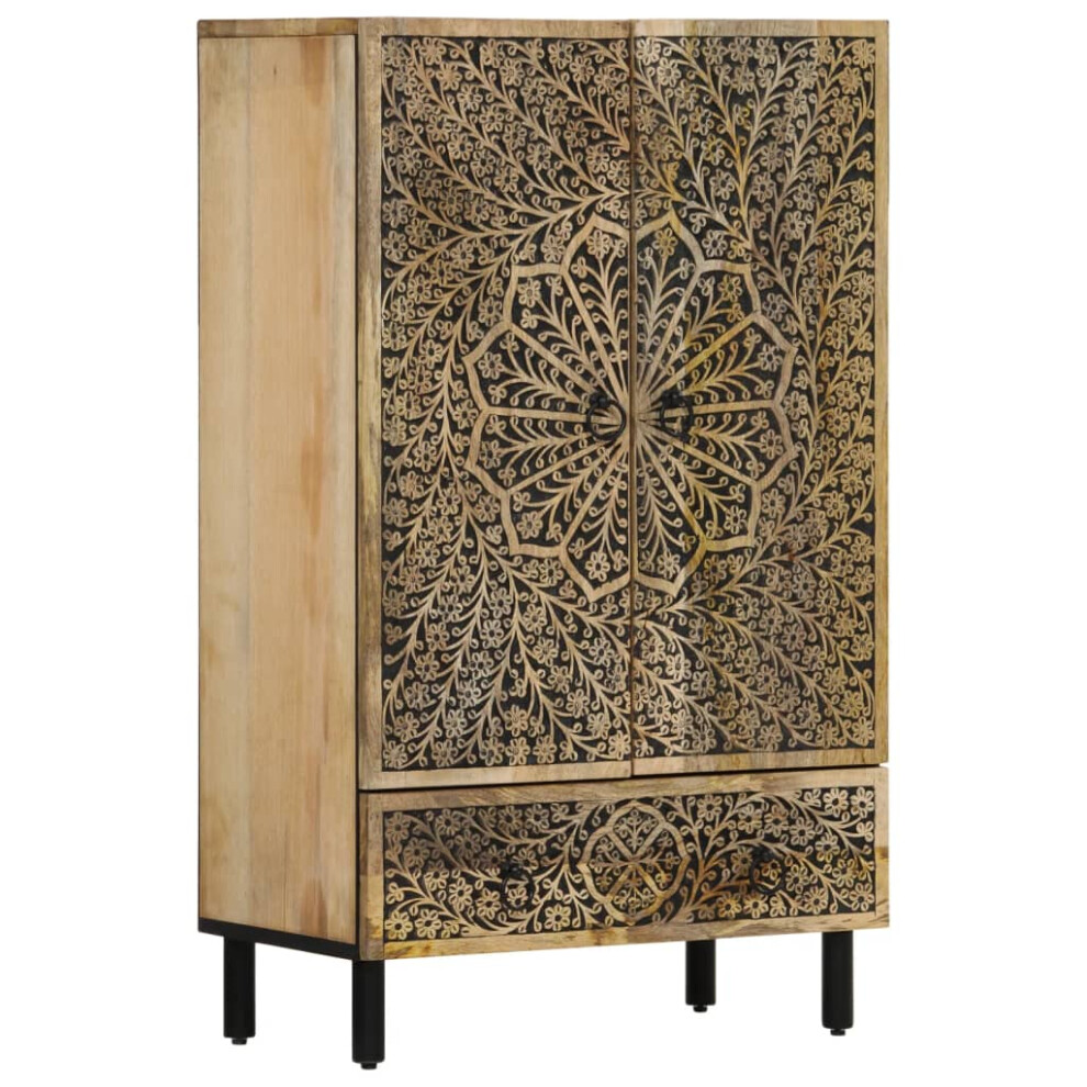 Vidaxl Highboard Sideboard Cupboard Storage Buffet Cabinet Solid Wood Mango