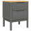 VidaXL vidaXL Bedside Cabinet Nightstand Side Table Bed Cabinet Grey Solid Wood Pine 1