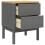 VidaXL vidaXL Bedside Cabinet Nightstand Side Table Bed Cabinet Grey Solid Wood Pine 8