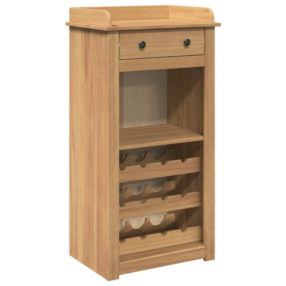 Vidaxl Wine Cabinet Wine Cupboard Sideboard Drinks Cabinet Solid Wood Pine