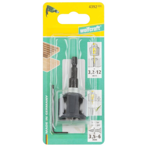 wolfcraft wolfcraft Screw Starter with Adjustable Depth Stop Shaft Collar Countersink 1