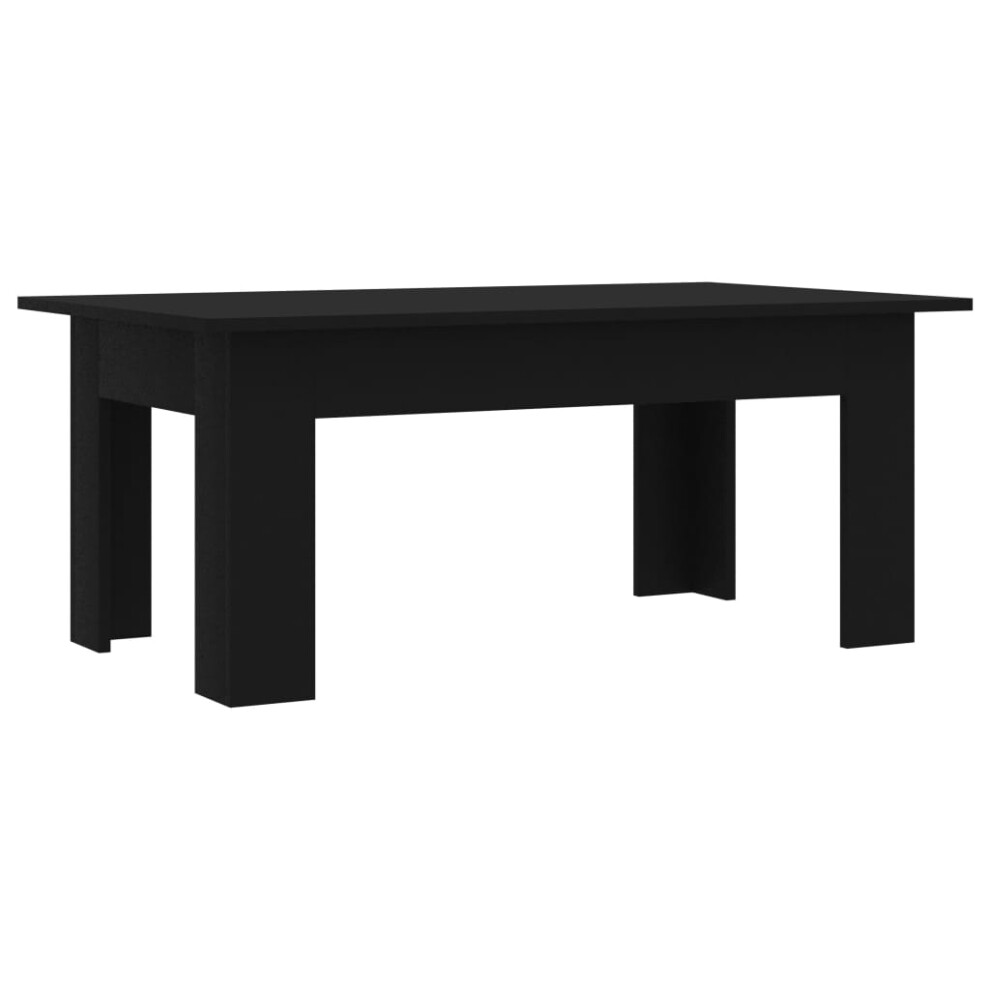 Vidaxl Coffee Table Black Engineered Wood Living Room Couch End Plant Stand