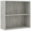 VidaXL vidaXL 2-Tier Book Cabinet Concrete Grey Engineered Wood Storage Highboard 1