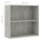 VidaXL vidaXL 2-Tier Book Cabinet Concrete Grey Engineered Wood Storage Highboard 6