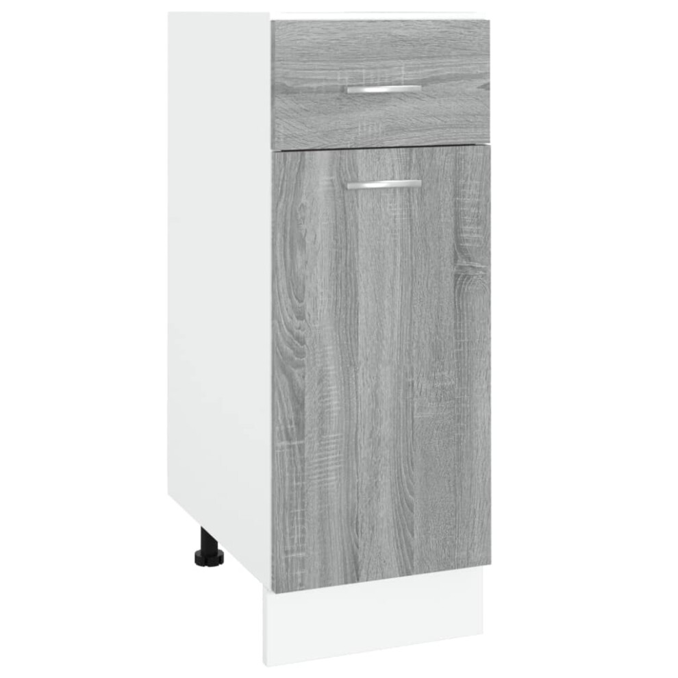 vidaXL Drawer Bottom Cabinet Grey Sonoma Engineered Wood Kitchen Cupboard