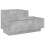 VidaXL vidaXL Bedside Cabinet with LED Lights Nightstand Bed Table Concrete Grey 5