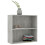 VidaXL vidaXL 2-Tier Book Cabinet Concrete Grey Engineered Wood Storage Highboard 3