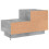 VidaXL vidaXL Bedside Cabinet with LED Lights Nightstand Bed Table Concrete Grey 9