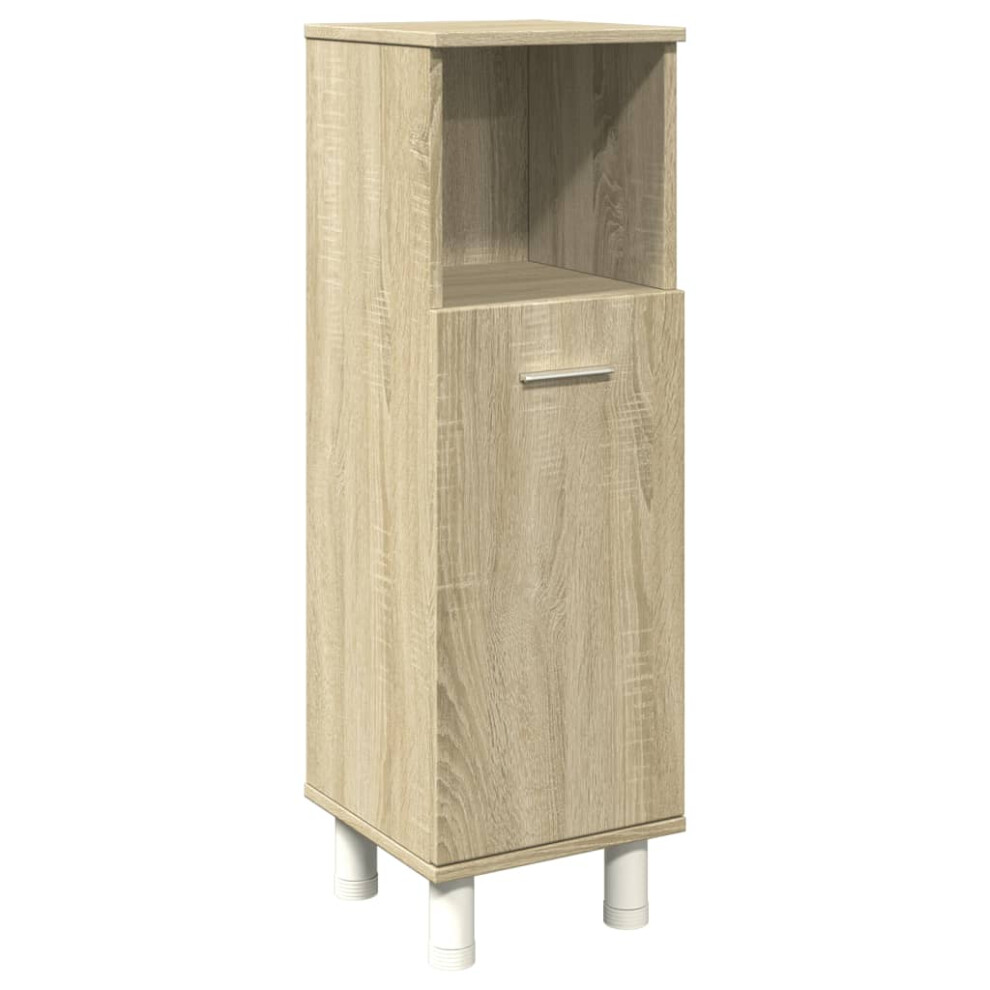 vidaXL Bathroom Cabinet Storage Cabinet Vanity Unit Sonoma Oak Engineered Wood