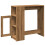 VidaXL vidaXL Bar Table with Racks Pub Table Bistro Table Artisan Oak Engineered Wood 5