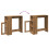 VidaXL vidaXL Bar Table with Racks Pub Table Bistro Table Artisan Oak Engineered Wood 8