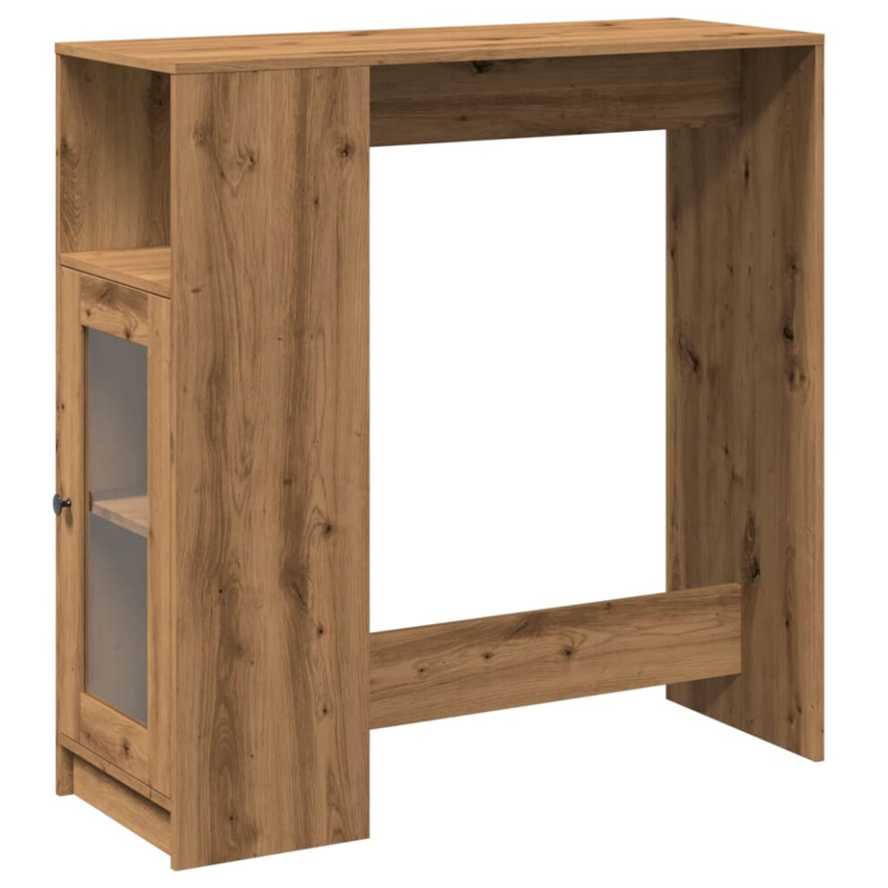 Vidaxl Bar Table With Racks Pub Table Bistro Table Artisan Oak Engineered Wood