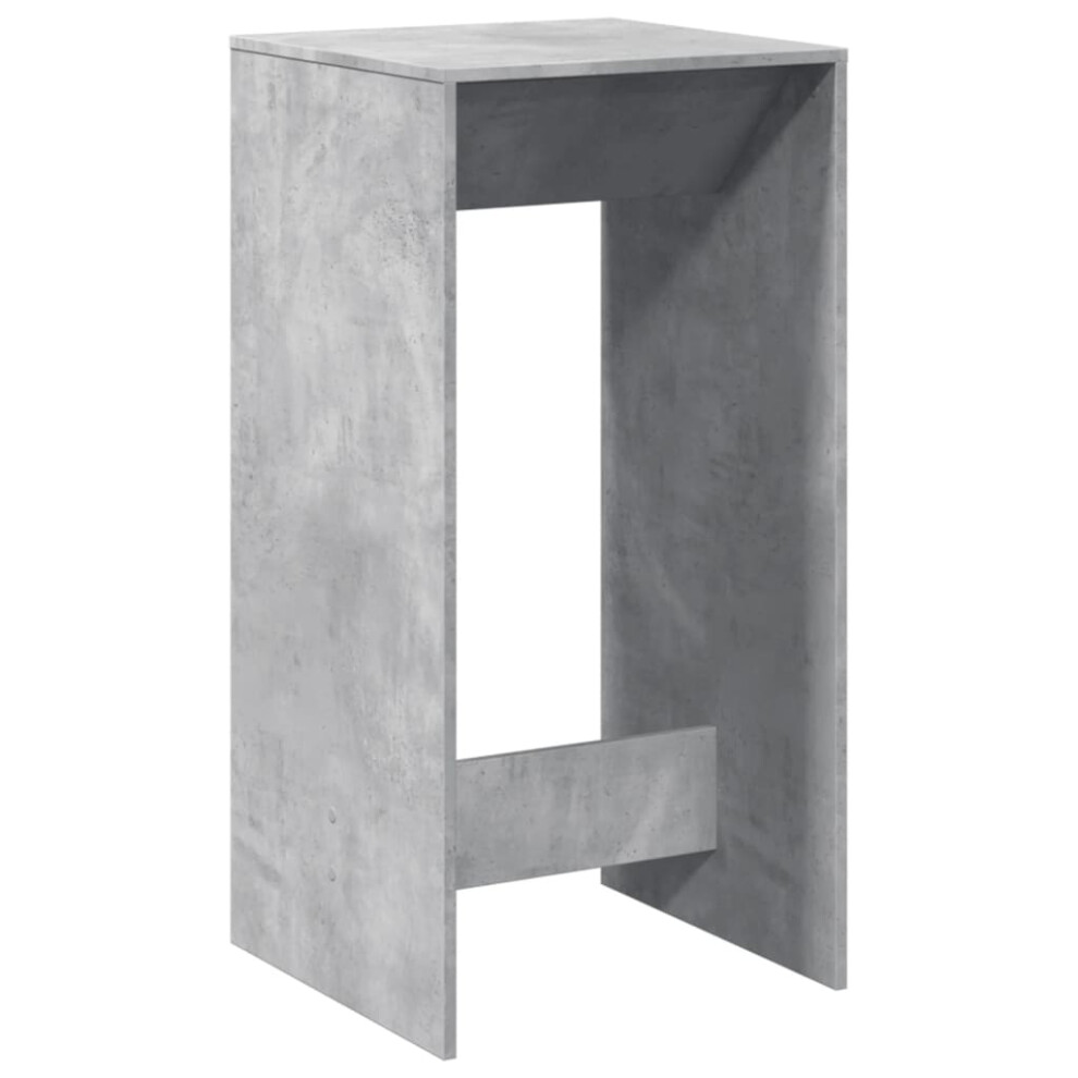 Vidaxl Bar Table Kitchen Pub Table Bistro Table Concrete Grey Engineered Wood
