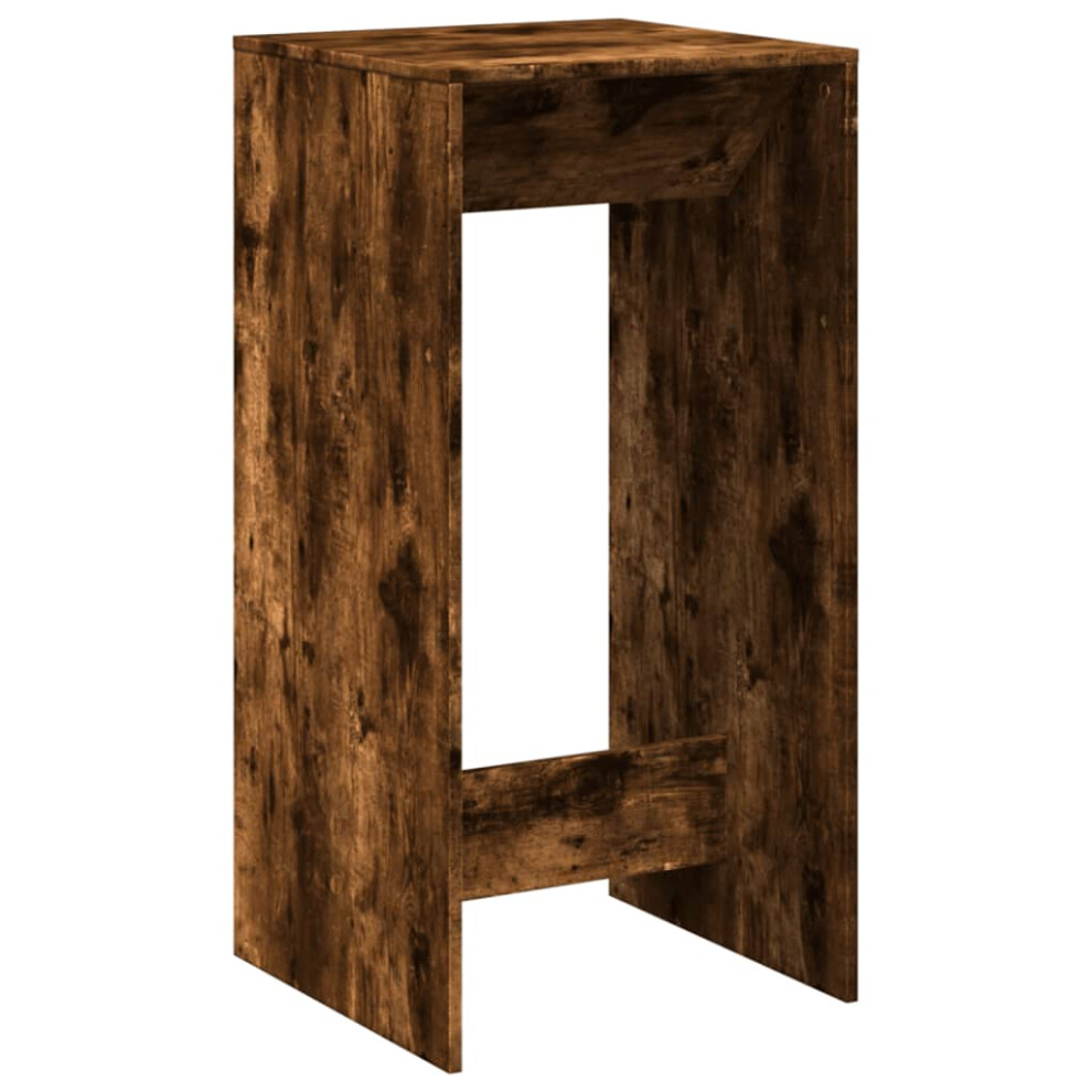 Vidaxl Bar Table Kitchen Counter Table Bistro Table Smoked Oak Engineered Wood