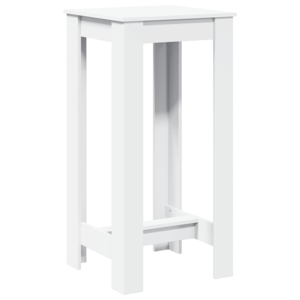 Vidaxl Bar Table Kitchen Counter Table Bistro Table White Engineered Wood