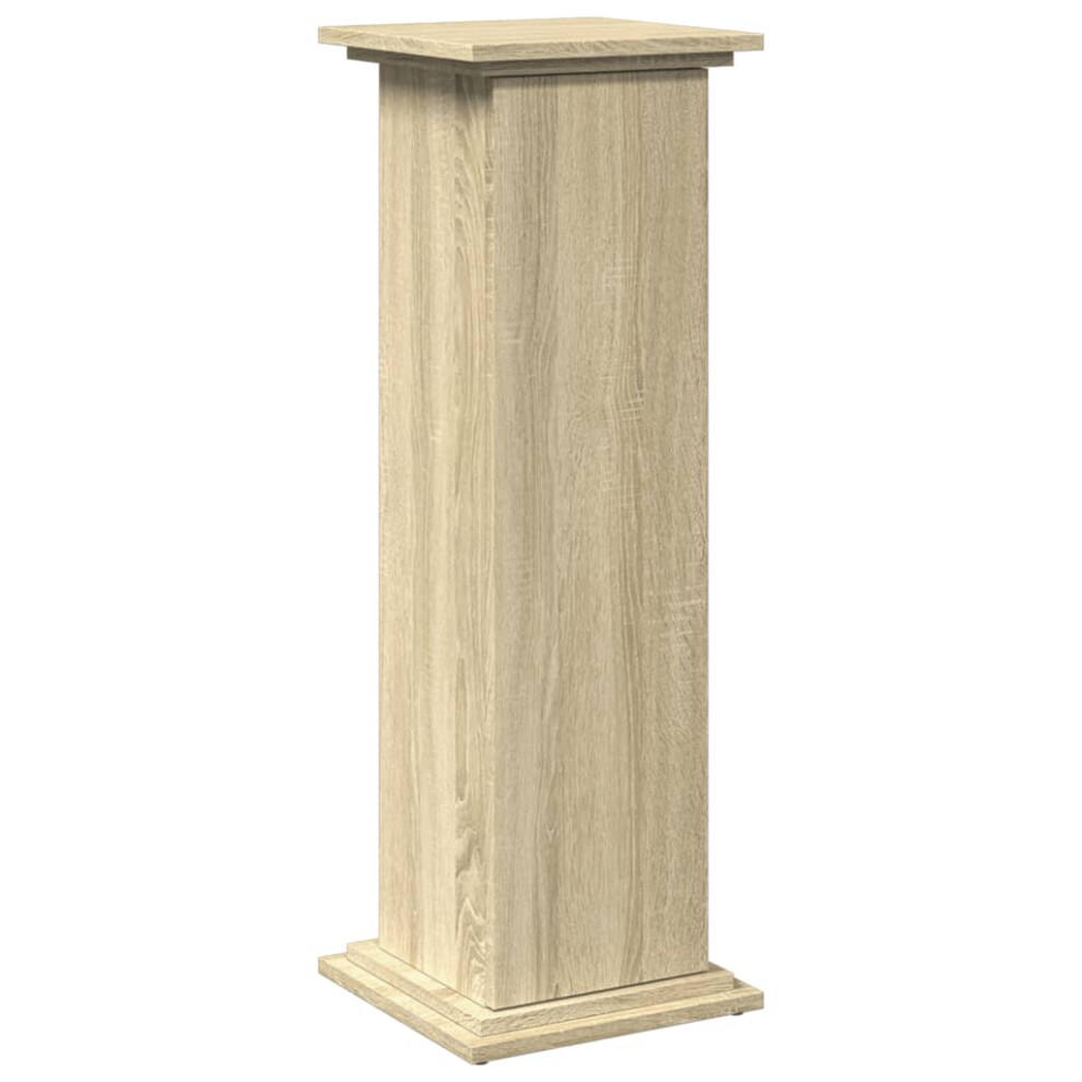 Vidaxl Display Stand With Storage Plant Stand Shelf Sonoma Oak Engineered Wood