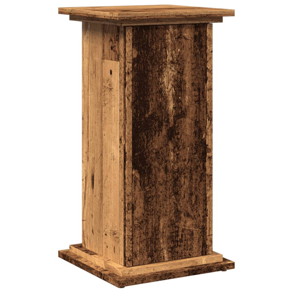 Vidaxl Display Stand With Storage Plant Stand Shelf Old Wood Engineered Wood