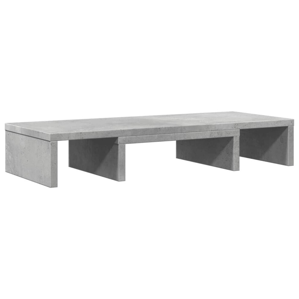 vidaXL Monitor Stand Adjustable Monitor Riser Concrete Grey Engineered Wood