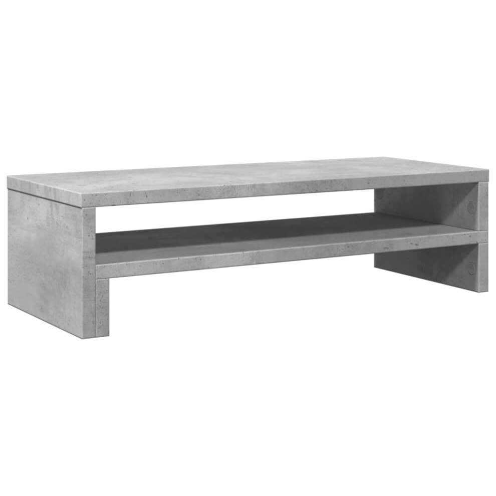 vidaXL Monitor Stand Monitor Riser Display Stand Concrete Grey Engineered Wood