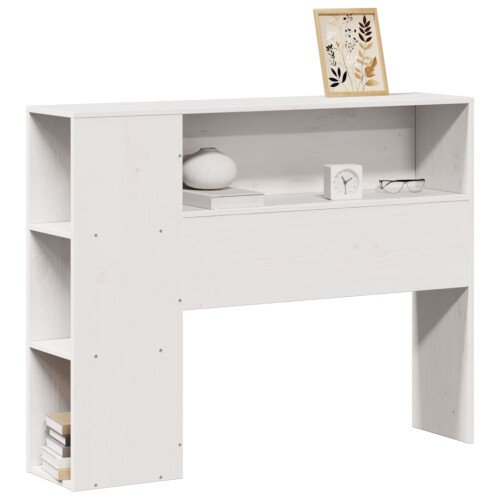 VidaXL vidaXL Headboard with Storage Bed Headboard Decor White 75 cm Solid Wood Pine 1