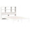 VidaXL vidaXL Headboard with Storage Bedroom Bed Header White 160 cm Solid Wood Pine 7