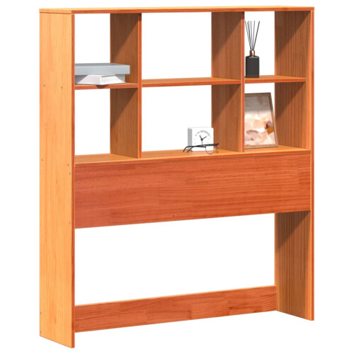 VidaXL vidaXL Headboard with Storage Bed Headboard Wax Brown 100 cm Solid Wood Pine 1