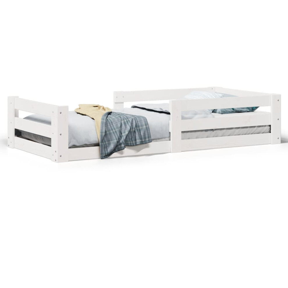 Vidaxl Bed Frame Without Mattress Bed Base White 80X200 Cm Solid Wood Pine