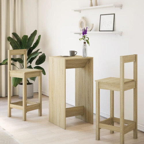 VidaXL vidaXL Bartisch Sonoma-Eiche 51x50x103,5 cm Holzwerkstoff 2
