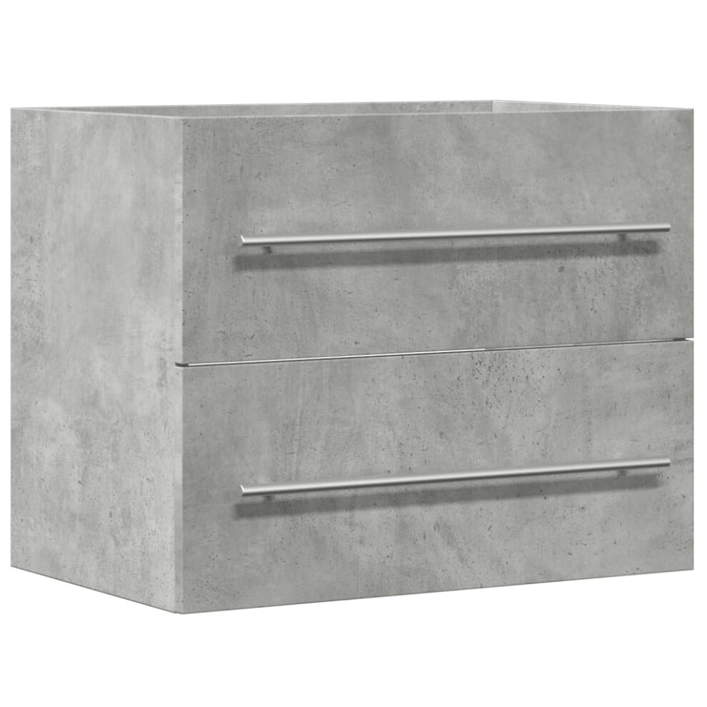 vidaXL Sink Cabinet Vanity Unit Storage Cupboard Concrete Grey Engineered Wood