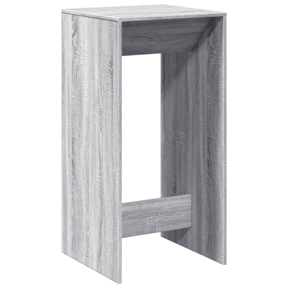 Vidaxl Bar Table Kitchen Pub Table Bistro Table Grey Sonoma Engineered Wood