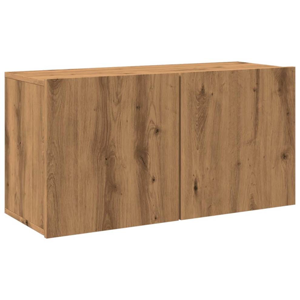 Vidaxl Tv Cabinet Wall-Mounted Tv Stand Floating Cabinet Tv Unit Artisian Oak