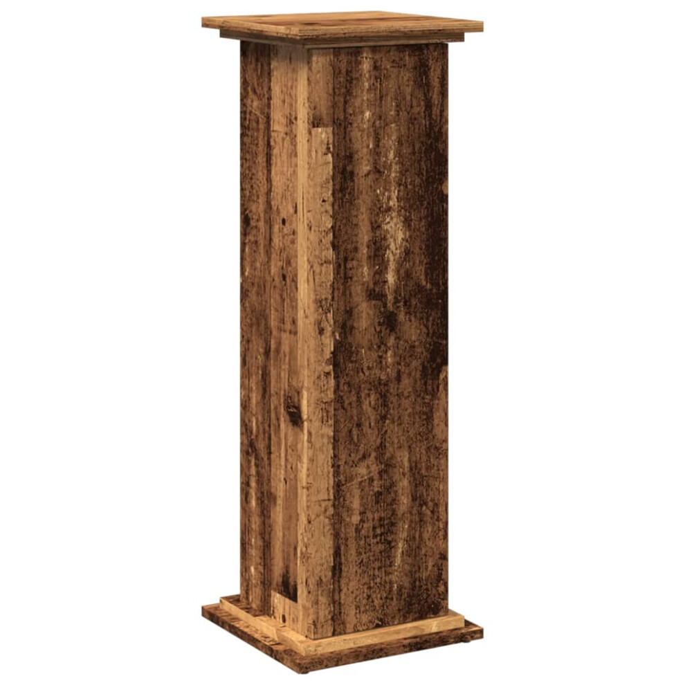 Vidaxl Display Stand With Storage Plant Stand Shelf Old Wood Engineered Wood