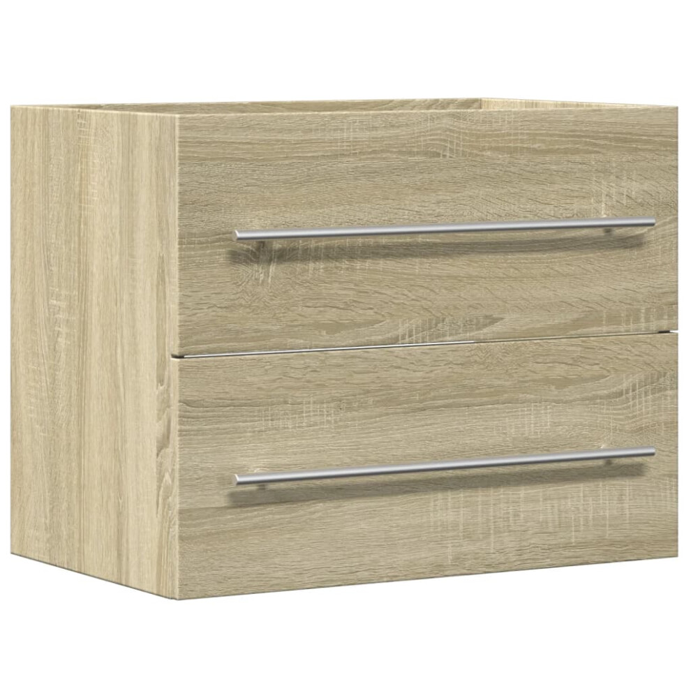 Vidaxl Sink Cabinet Vanity Unit Storage Cupboard Sonoma Oak Engineered Wood