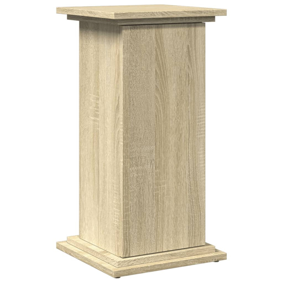 Vidaxl Display Stand With Storage Plant Stand Shelf Sonoma Oak Engineered Wood