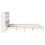 VidaXL vidaXL Bookcase Bed without Mattress Bed White Super King Solid Wood Pine 7