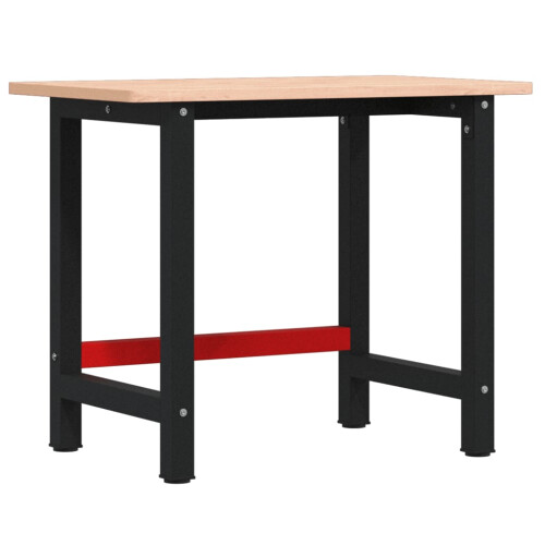 VidaXL vidaXL Workbench Wooden Work Table Work Bench Solid Wood Beech Rectangular